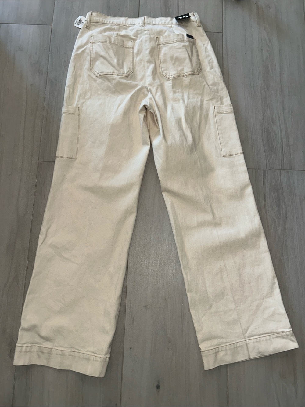 NEW Joe's Jeans Women’s Wide Leg Cargo Pants Ecru Size 32 - Picture 6 of 11